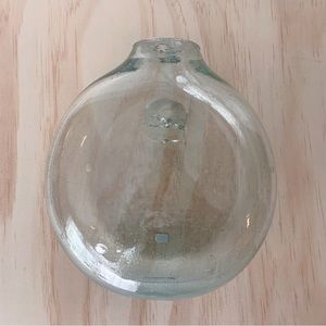 Blown Glass Round Flat Hanging Vase
